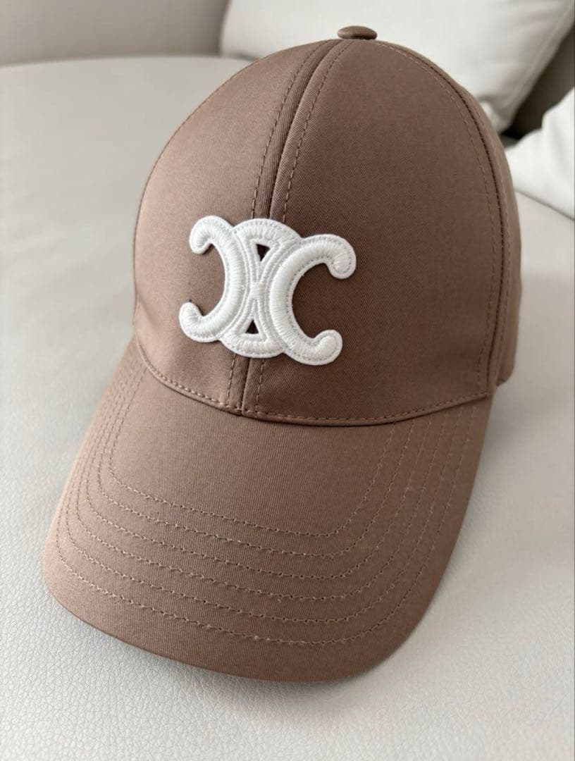 セリーヌ　ベースボールキャップ　Ｍサイズ　グレージュ