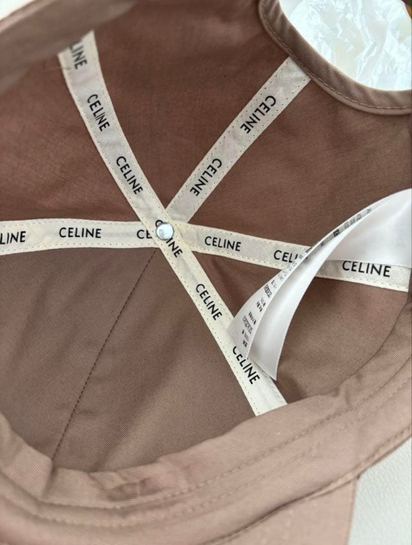 セリーヌ　ベースボールキャップ　Ｍサイズ　グレージュ