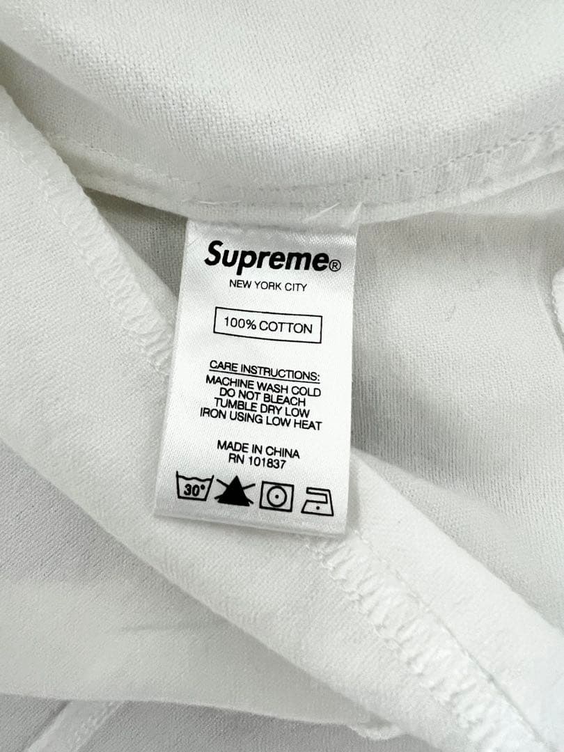 Supreme ホワイト 長袖シャツ Lサイズ