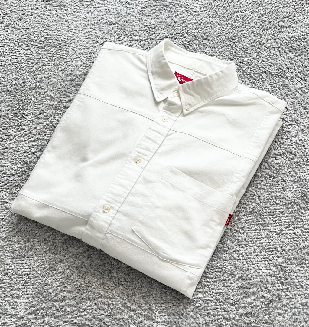 Supreme ホワイト 長袖シャツ Lサイズ