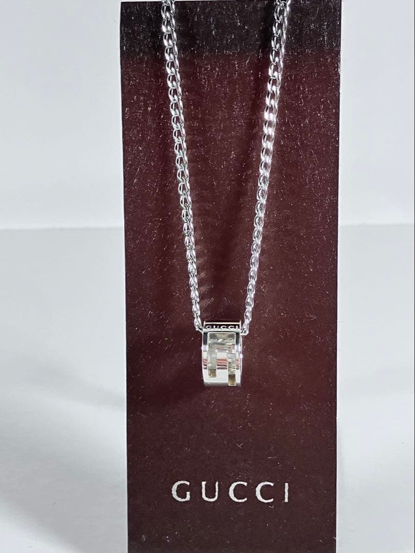 【超美品】GUCCI ネックレス トップ＋社外喜平チェーン 925 男女兼用