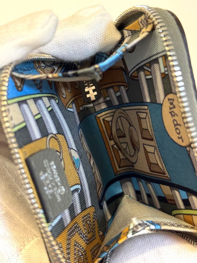ほぼ未使用 W刻印 HERMES アザップ ミニ シルクイン ケース