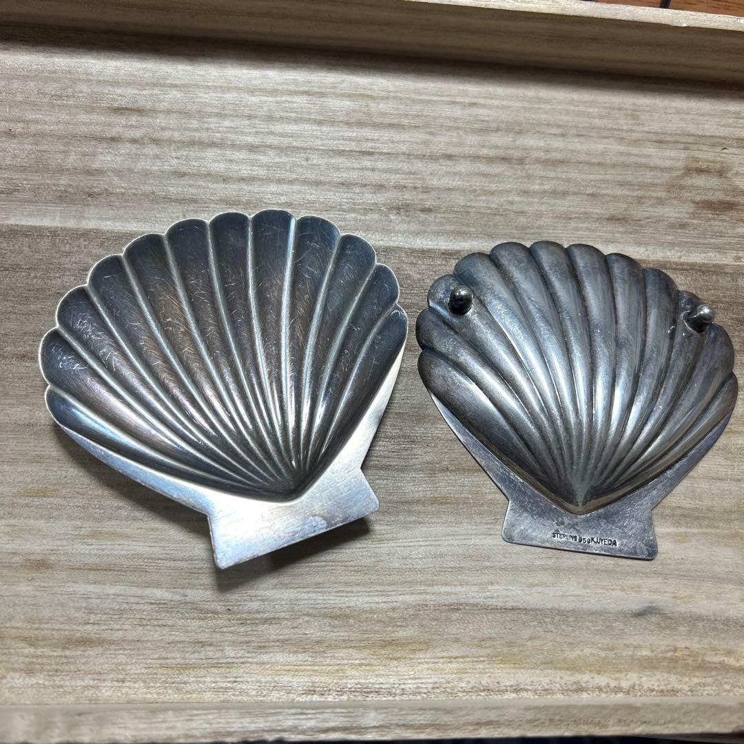 純銀 STERLING 950スターリング K.UYEDA KUTANI 貝殻型