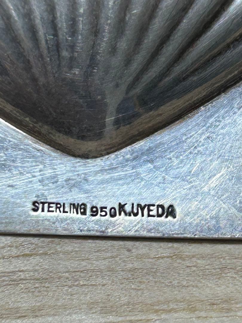 純銀 STERLING 950スターリング K.UYEDA KUTANI 貝殻型