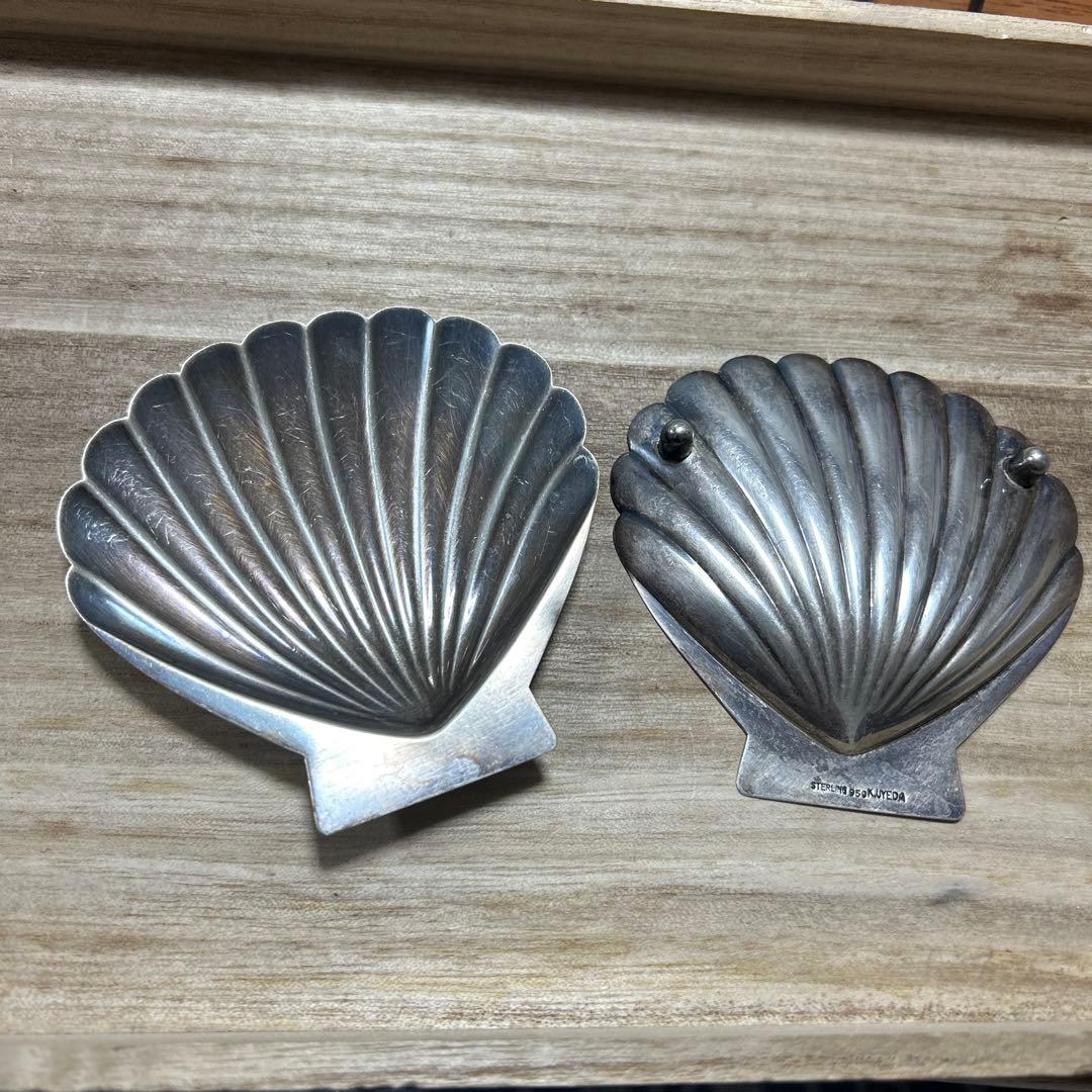 純銀 STERLING 950スターリング K.UYEDA KUTANI 貝殻型