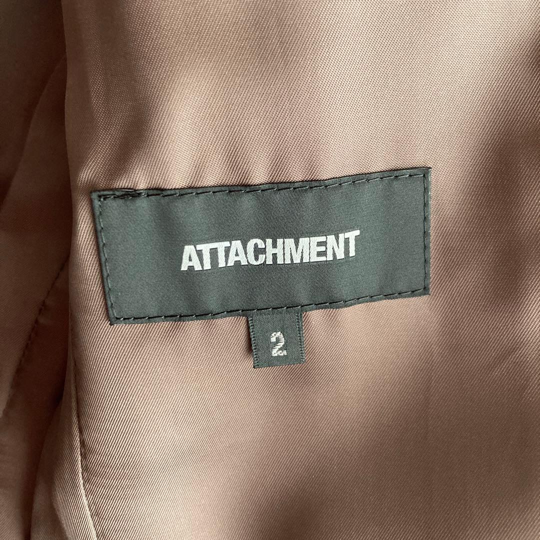 ATTACHMENT ブラウン チェスターコート　ウールカシミヤ