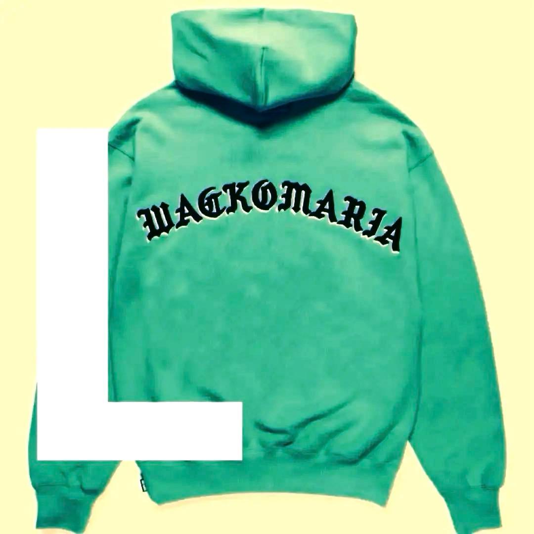 ワコマリア ミドルウエイト フーディー ターコイズ Lパーカーティファニーブルー