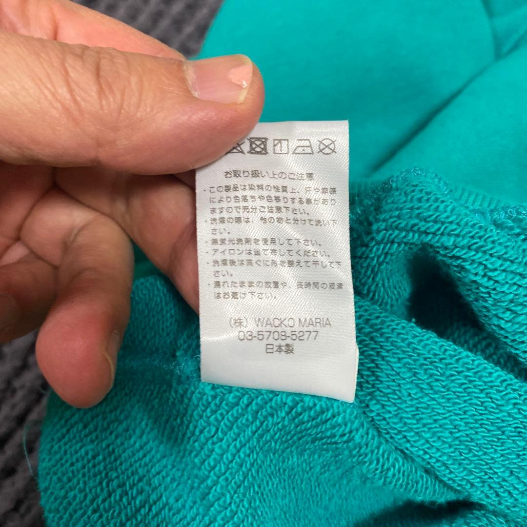 ワコマリア ミドルウエイト フーディー ターコイズ Lパーカーティファニーブルー