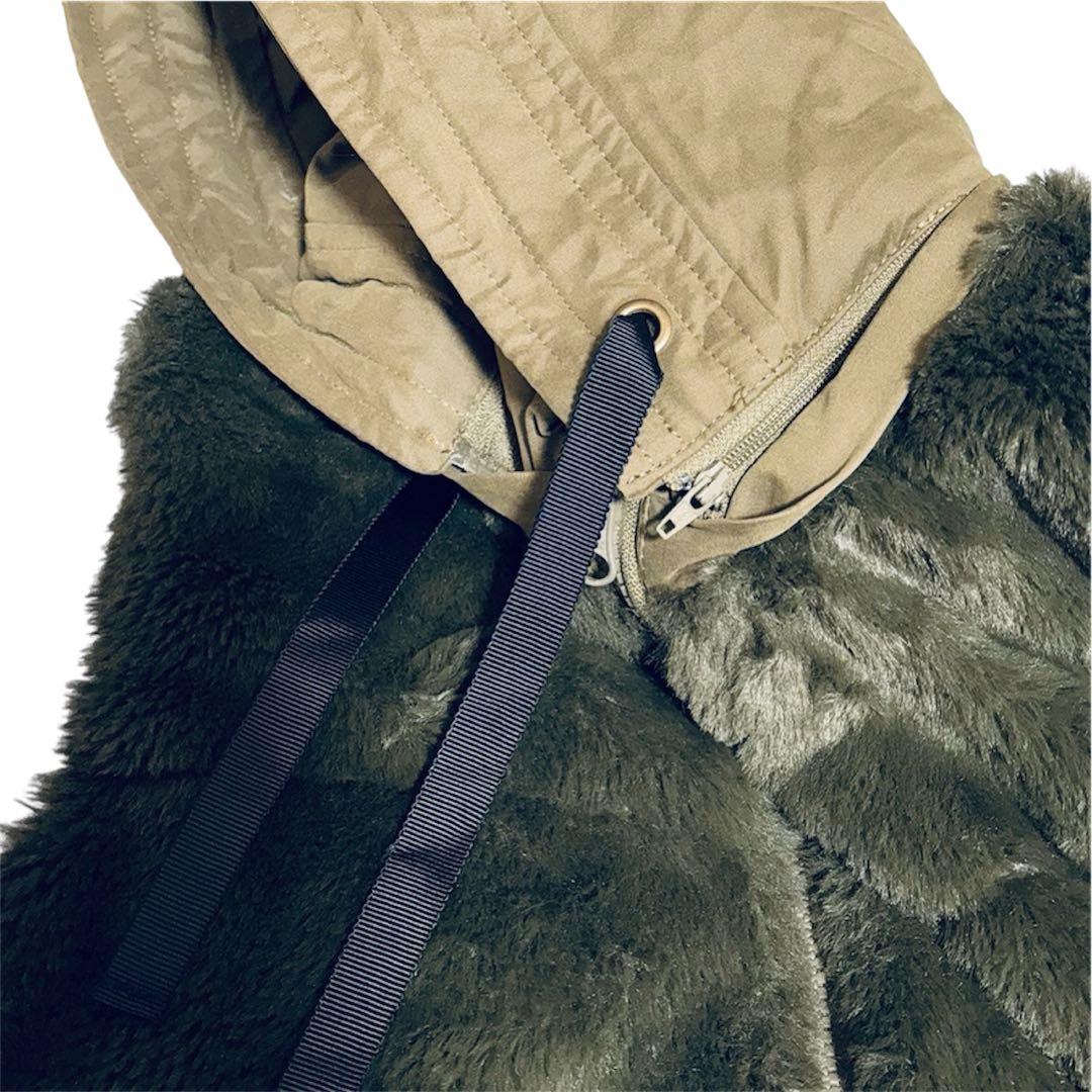 SCOT CLUB ヤマダヤ｜カーキ ダウンベスト エコファー フレア フード