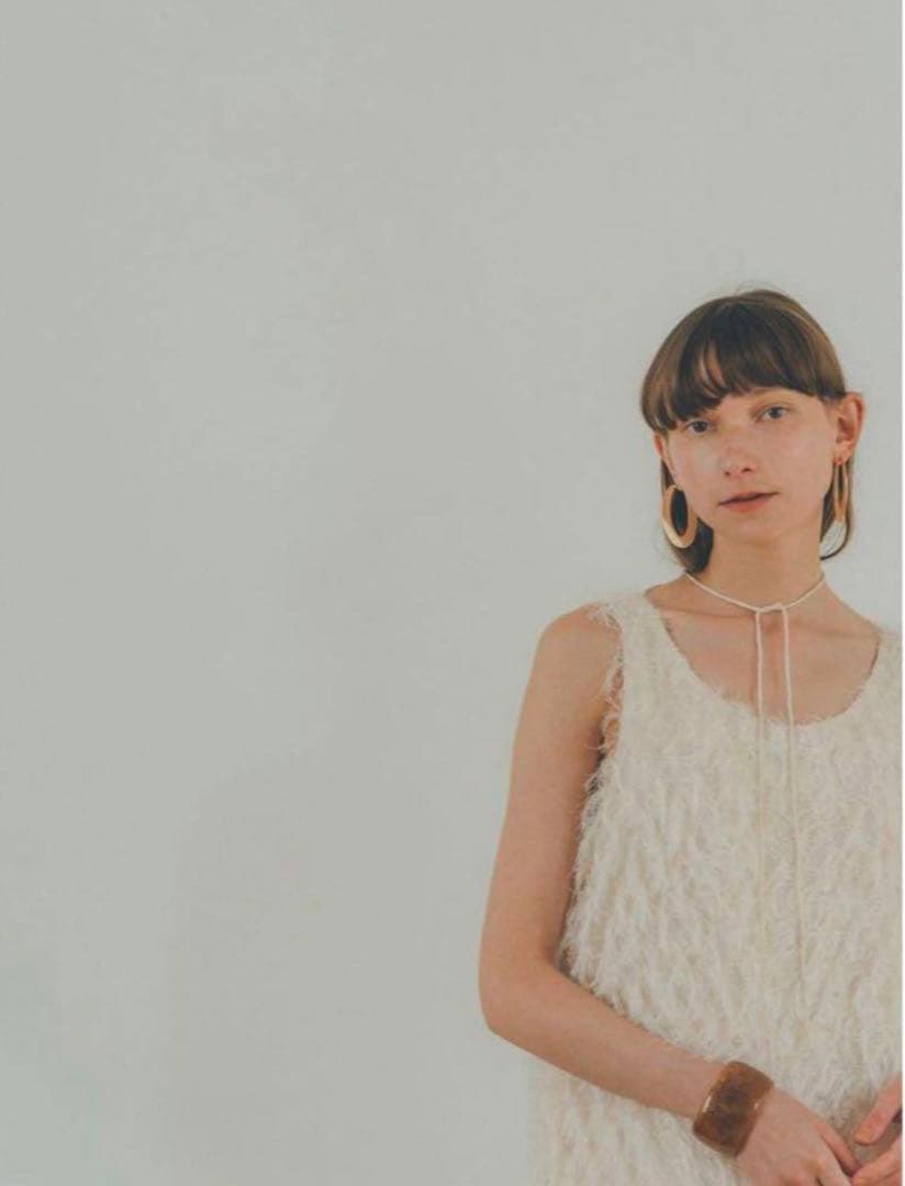 トップス CLANE W FACE CROSS FRINGE TOPS