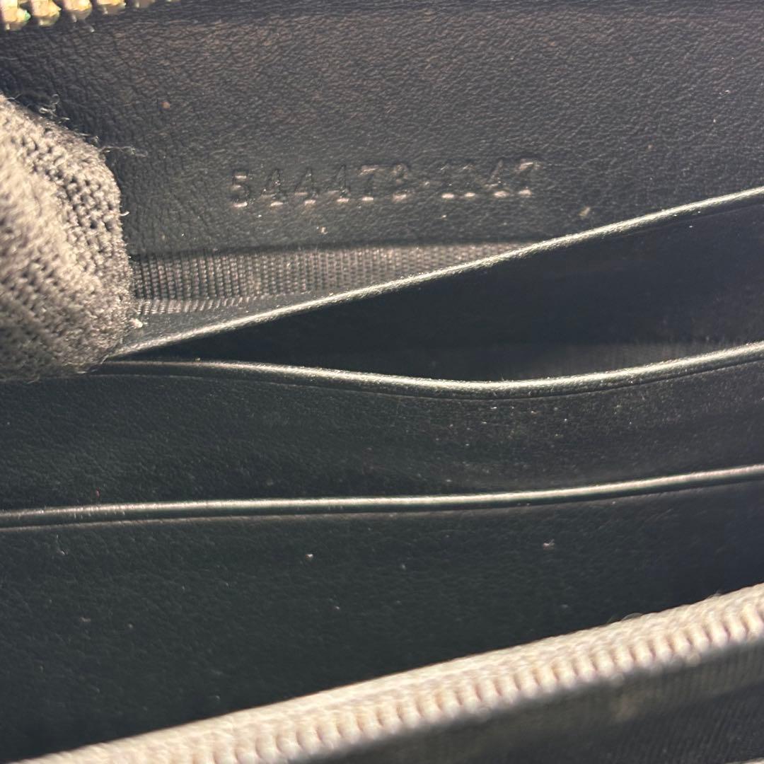 【付属品完備】GUCCI グッチ 長財布 黒 マイクロシマ ラウンドファスナー