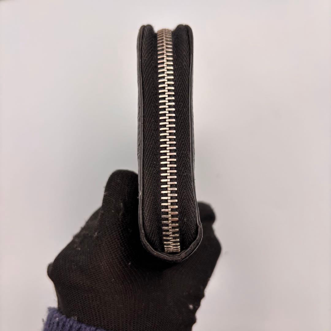 【付属品完備】GUCCI グッチ 長財布 黒 マイクロシマ ラウンドファスナー