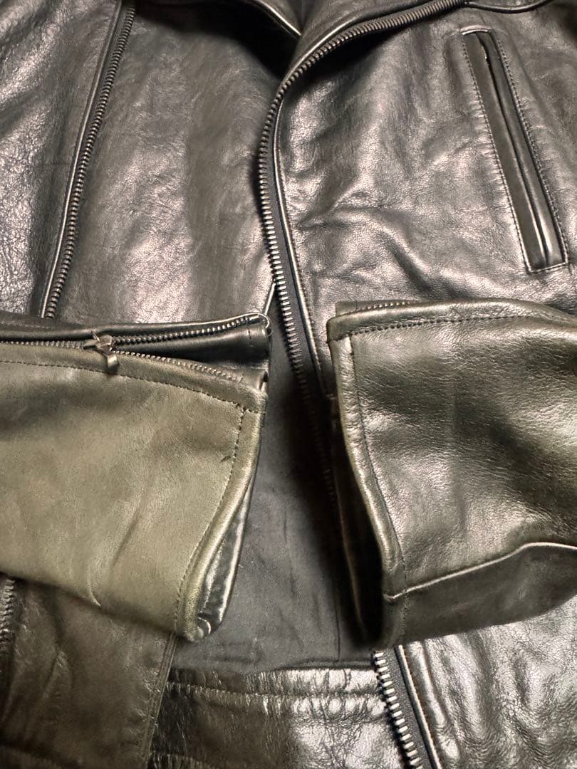 希少サイズ4 attachment レザーライダース　アタッチメント　馬革