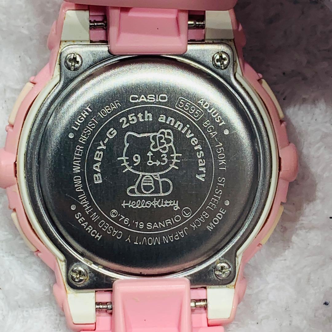 ⭐️極美品ハローキティ baby-g ピンク、ケース、箱、台、説明書、タグ付き