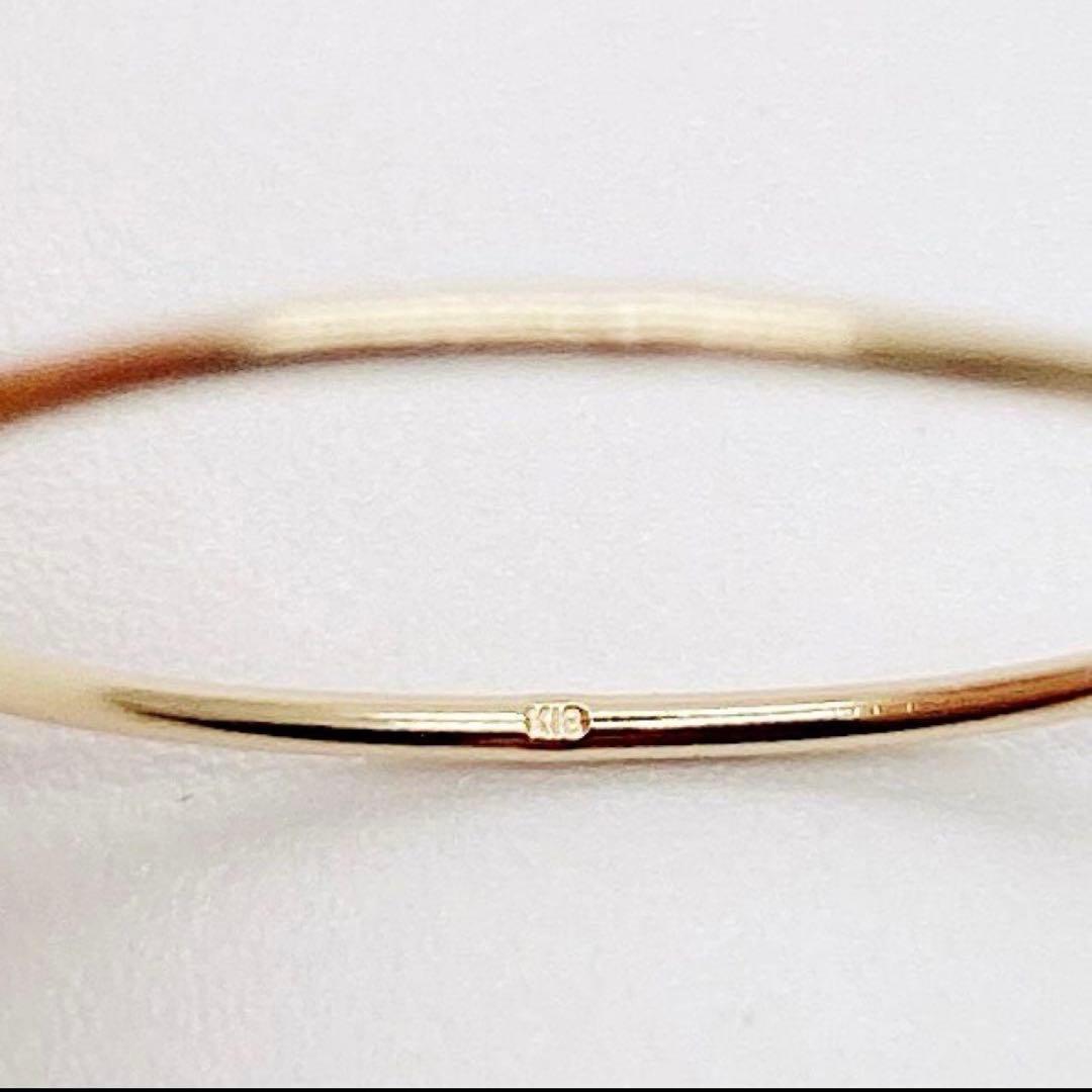 新品　K18 シンプルリング 15号　18金　日本製