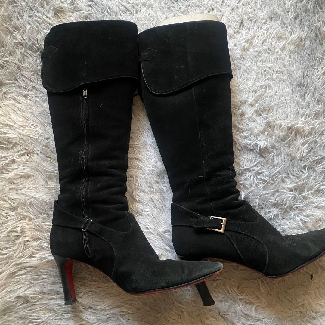 クリスチャンルブタンchristian rouboutin スェードロングブーツ