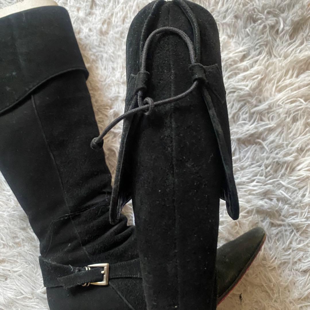 クリスチャンルブタンchristian rouboutin スェードロングブーツ
