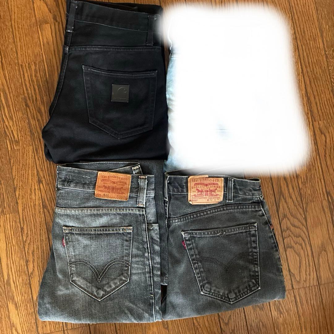 た*ん様 豪華3点！デニムまとめ売り Levi's/カーハートW30-32