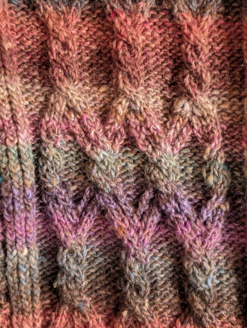 手編みのクルーネックセーター　　　　　　 野呂英作 黄昏col.7使用