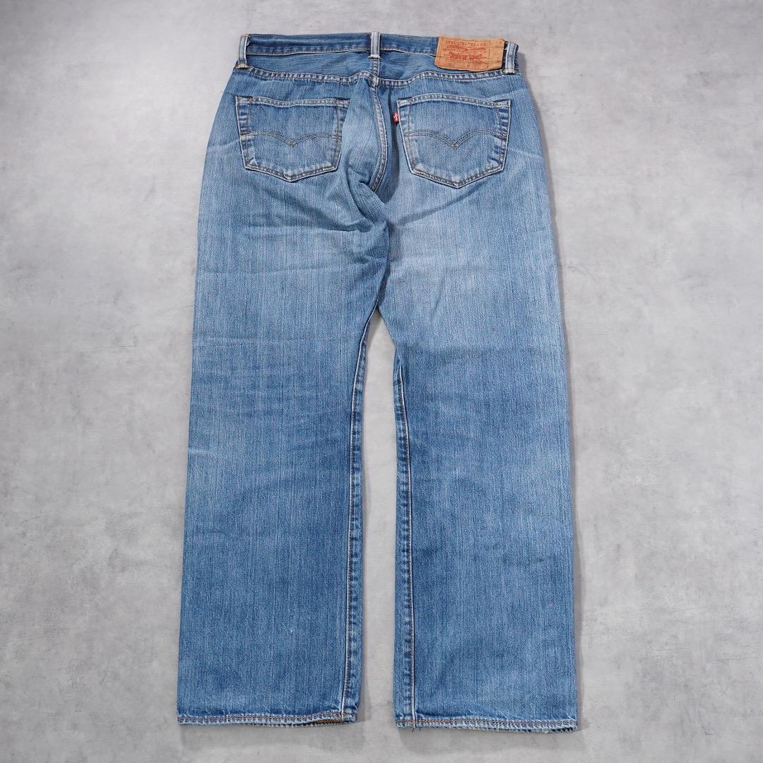 リーバイス501 Levis W33 ハチノス 青 ヒゲ 古着 17920