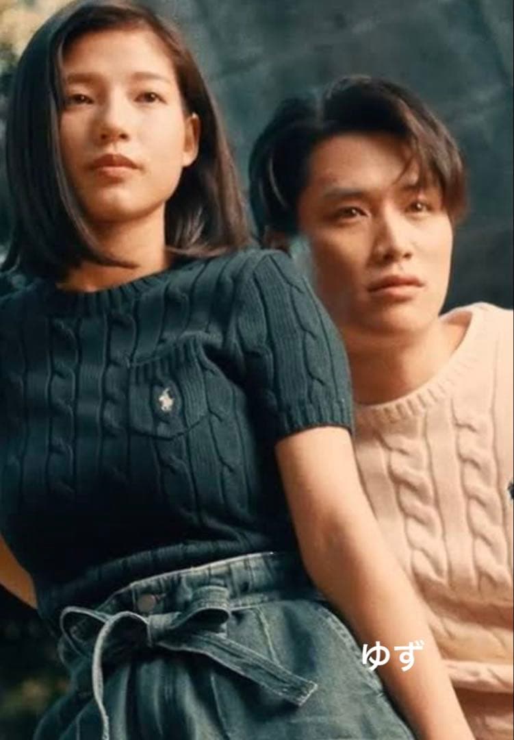 激カワ　石井杏奈さん着用POLO RALPH LAURENベルトジーンズ　リボン