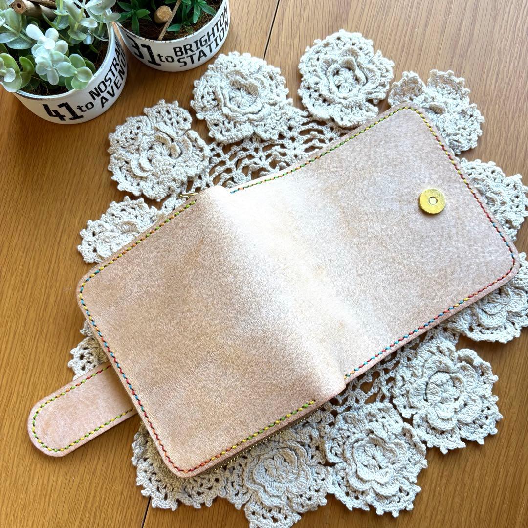 marinページ★ お財布一体型システム手帳　ミニ6 牛革　コンパクト財布