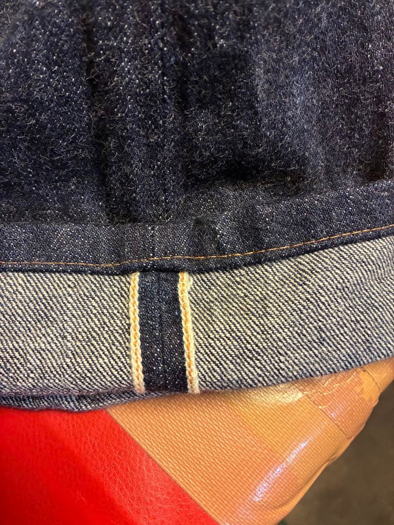 denime セルヴィッチ　赤身　濃紺　デニム