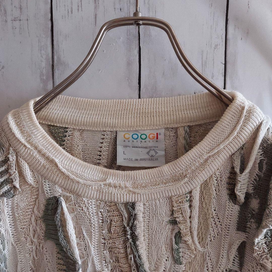 【COOGI】クージー オーストラリア製 3Dニット 好配色 L