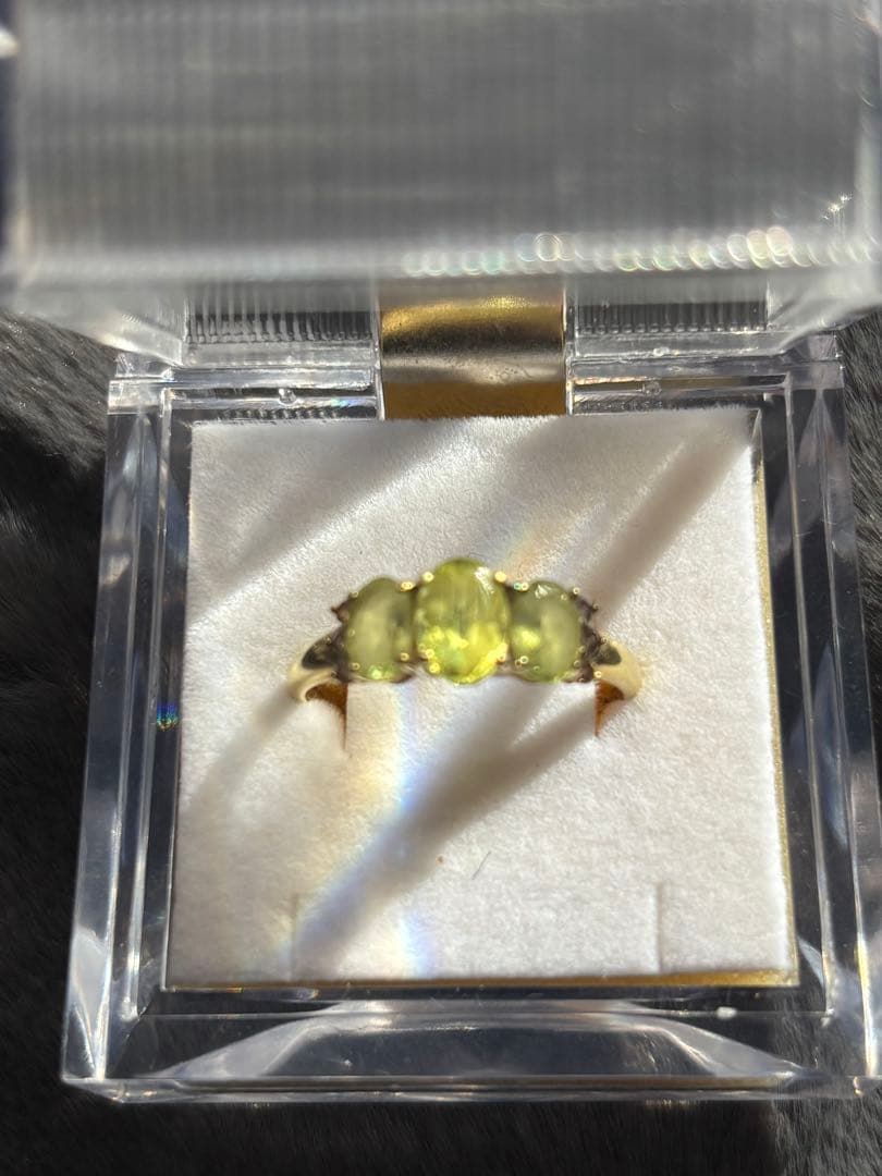 幻のパロットクリソベリルリング　K18