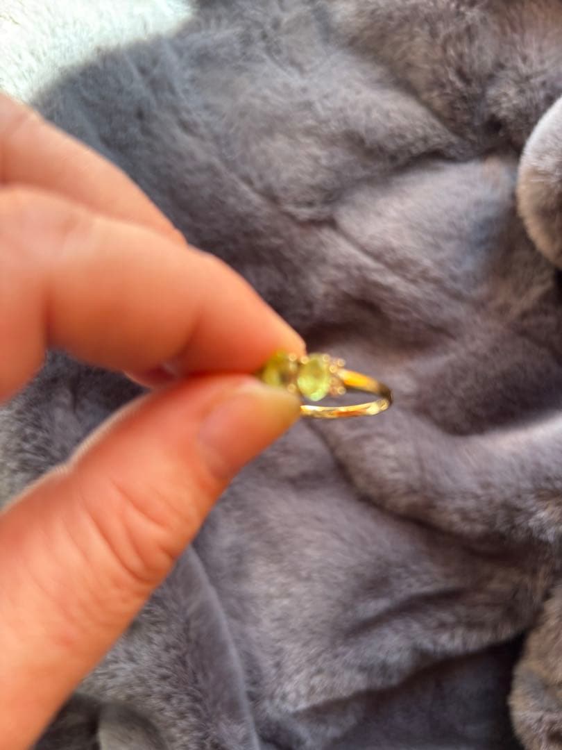 幻のパロットクリソベリルリング　K18