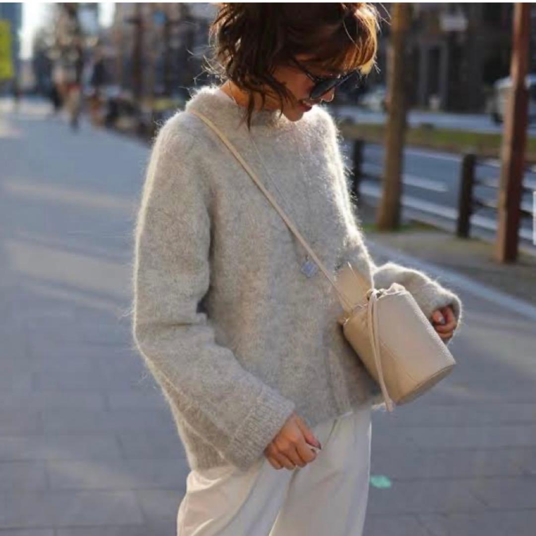 【1度着用のみ美品】 ジプソフィア アルパカシャギープルオーバー 近年モデル