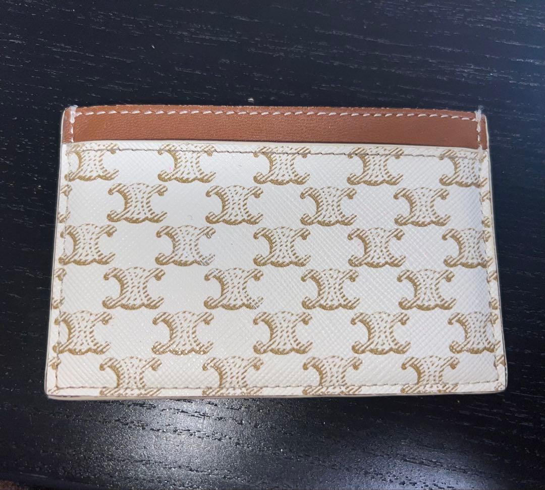 CELINEセリーヌ/カードケース/名刺入れ/トリオンフ/クリームブラウン