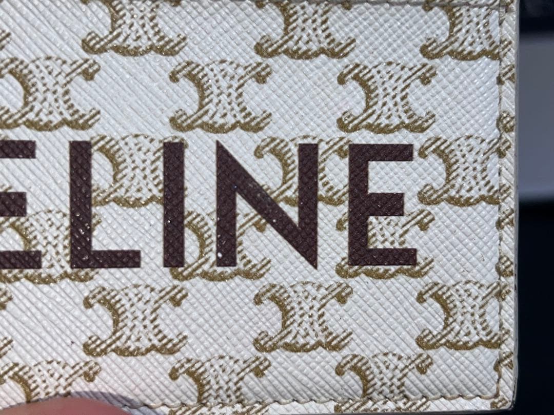 CELINEセリーヌ/カードケース/名刺入れ/トリオンフ/クリームブラウン