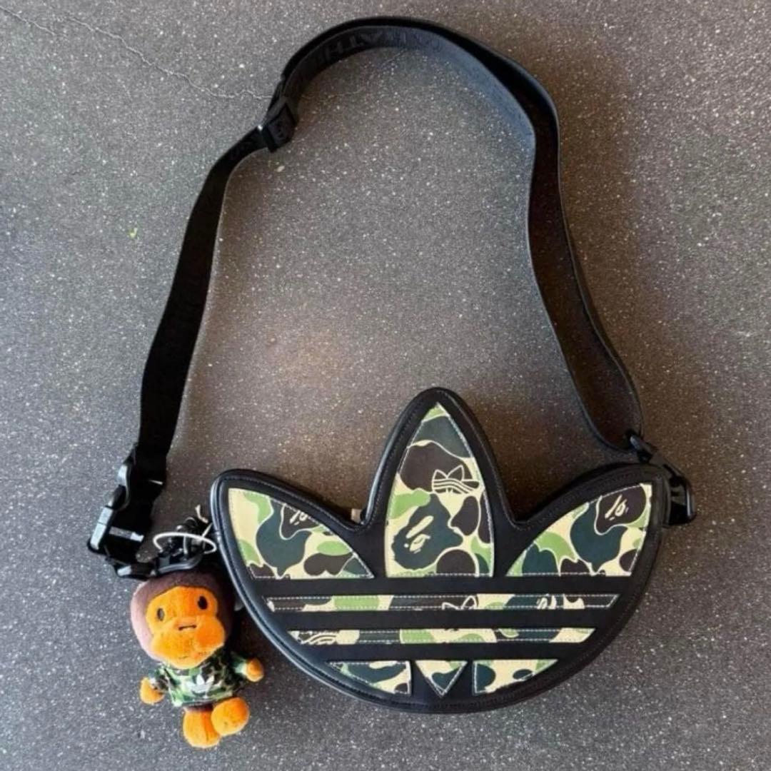 BAPE ADIDAS CAMO TREFOIL SHOULDER BAG ★