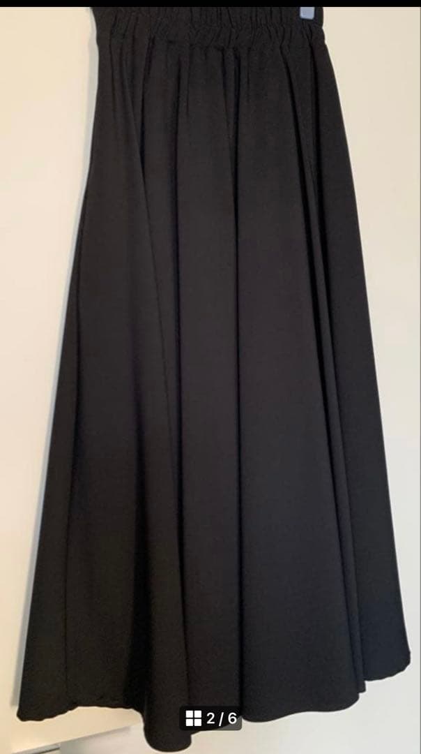 【新品•未使用】JENNE フレアロングスカート ブラック