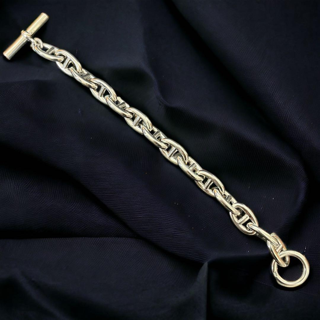 シルバー 925 ブレスレット アンカーチェーン メンズ 特大　GMサイズ