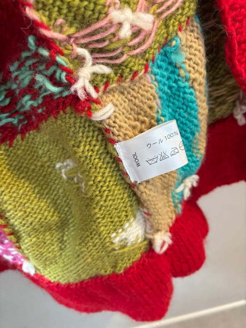 EL RODEO エルロデオ パッチワーク ニット コート ニコちゃん