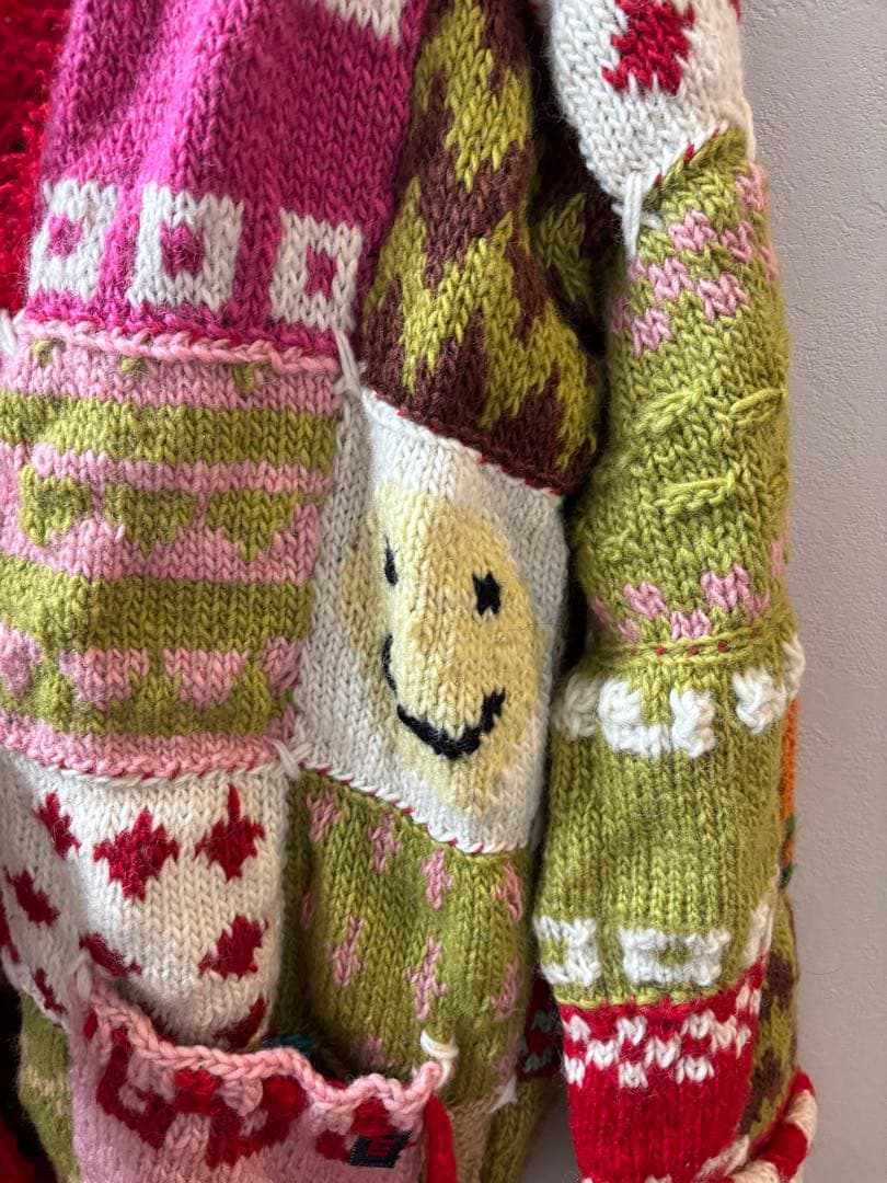 EL RODEO エルロデオ パッチワーク ニット コート ニコちゃん