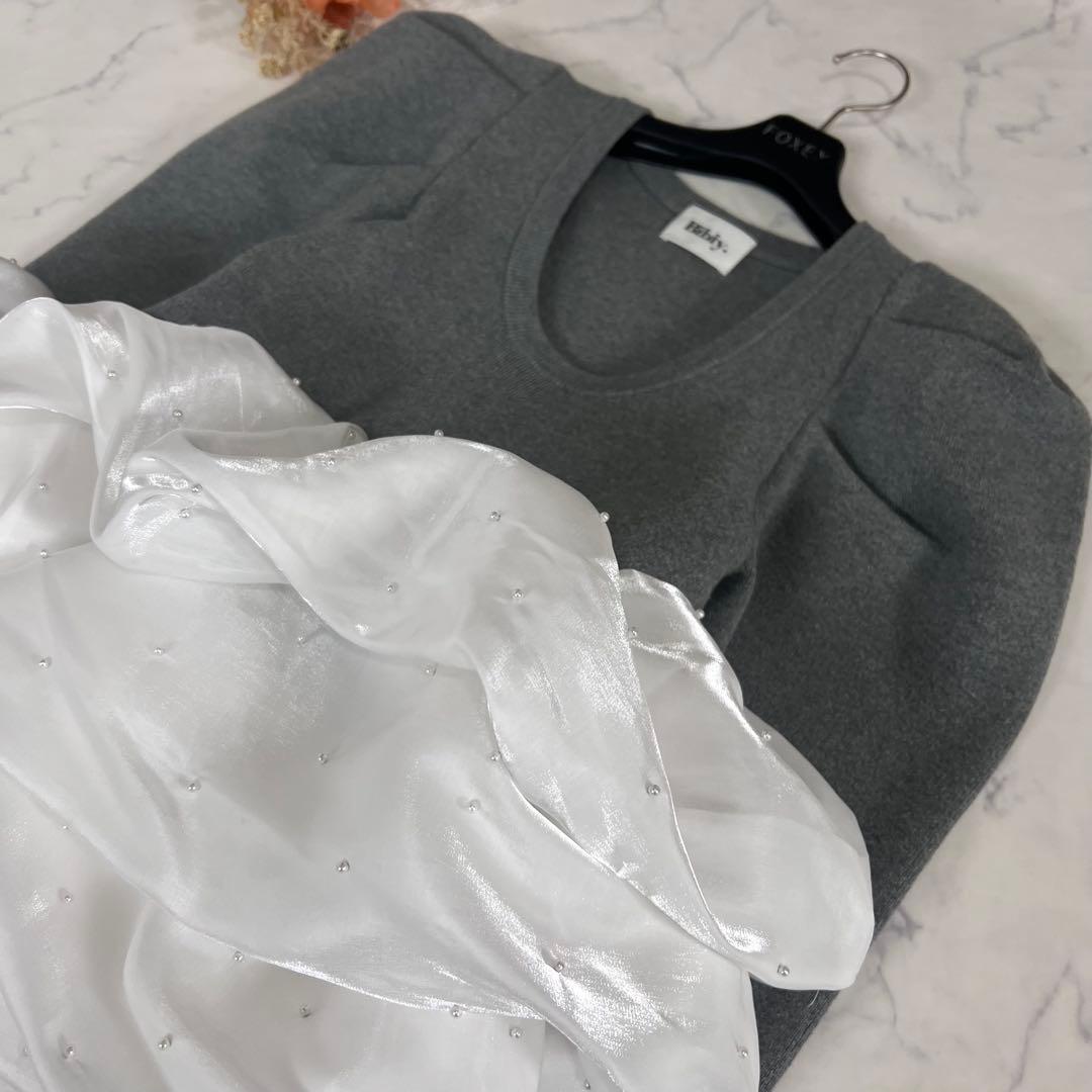 Bibiy. ビビィ AMELIE PEPURAMU KNIT グレー