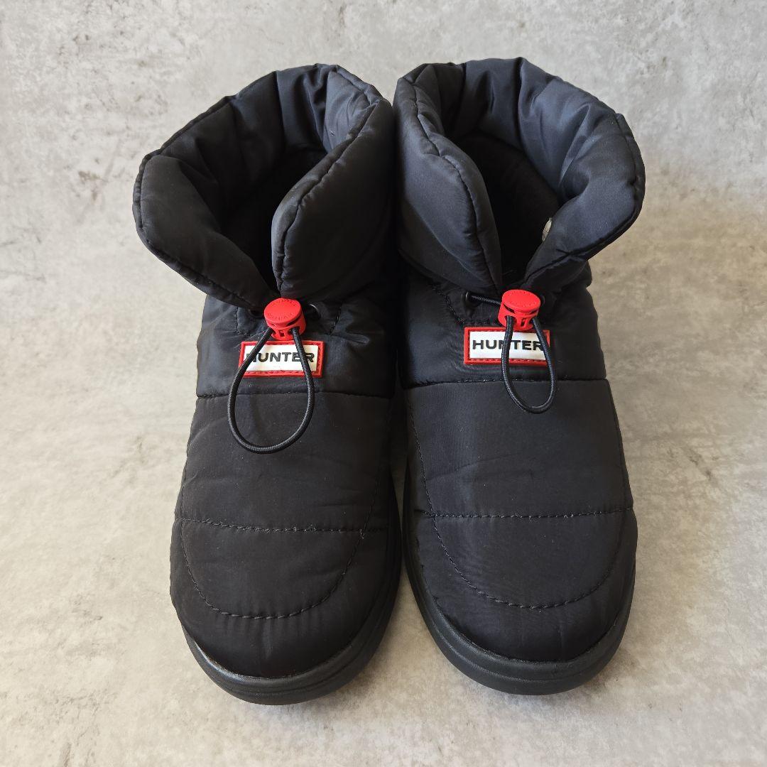 美品 HUNTER インアウト パファー ブーティ ブラック 25cm ブーツ