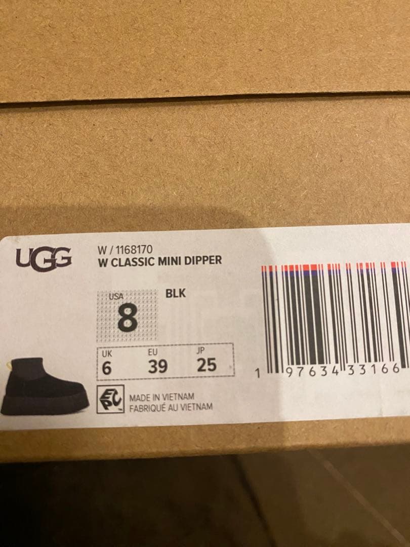 UGG ブラック Classic Mini Dipper 25cm