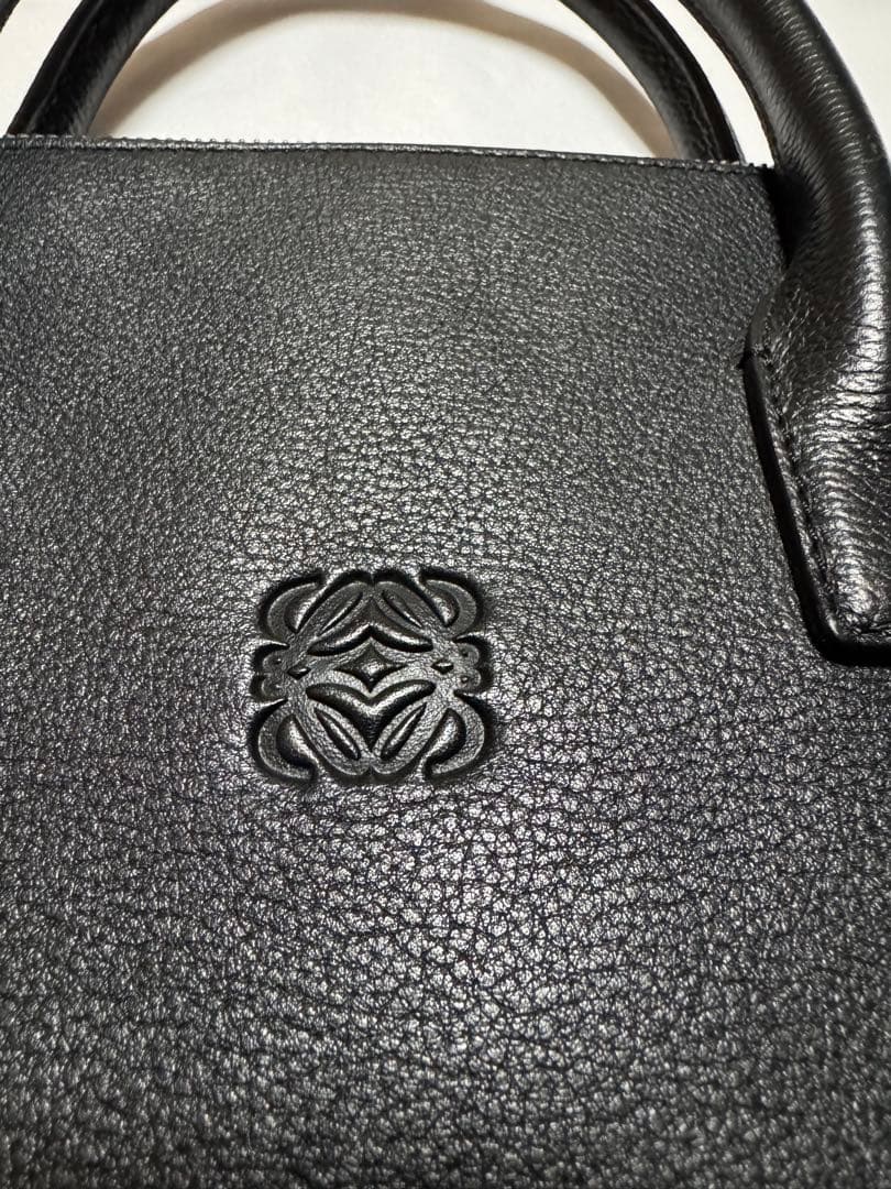 LOEWE ロエベ ビジネスバッグ　ブリーフケース　ブラックレザー