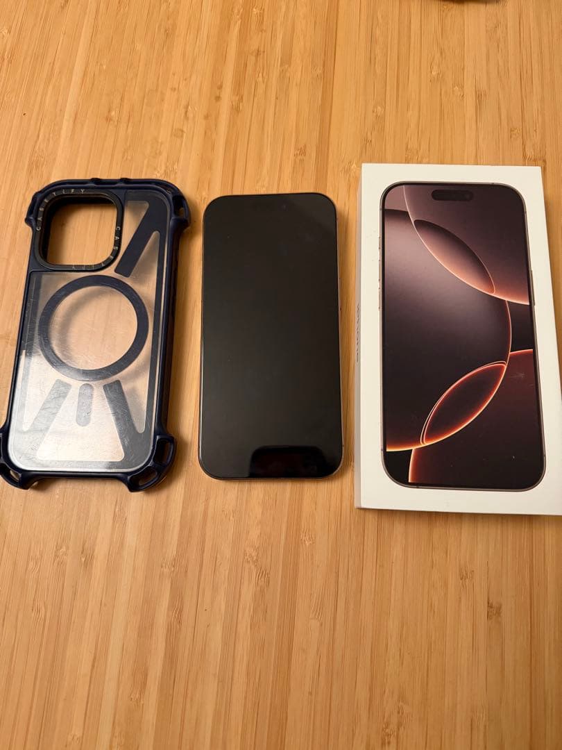 iPhone 16 Pro 256 デザートチタニウム SIMフリー ケース付き