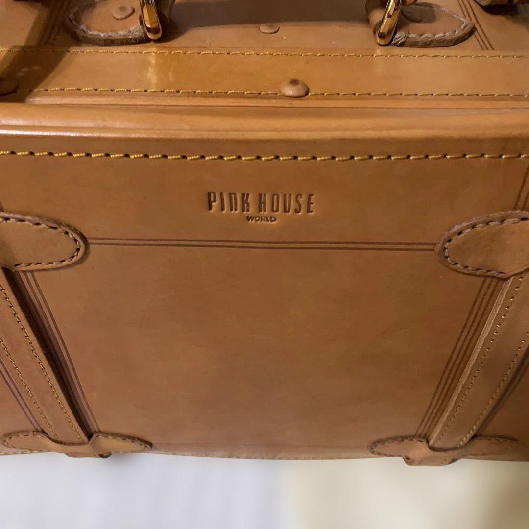 ピンクハウスレザー ボストンバッグ ショルダー付き