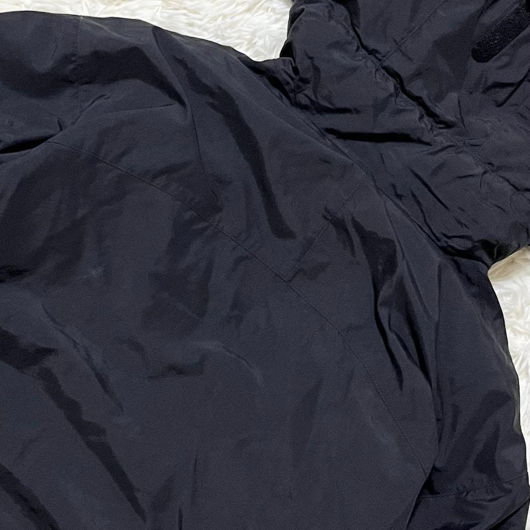 モンベル コロラドパーカ リバーシブルダウン メンズS ブラック×ブルー