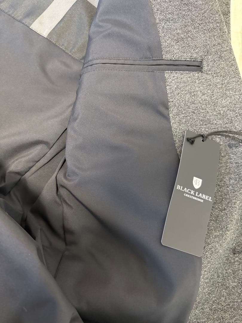 【定価55,000円】BLACK LABEL グレー ビジネスジャケット LL