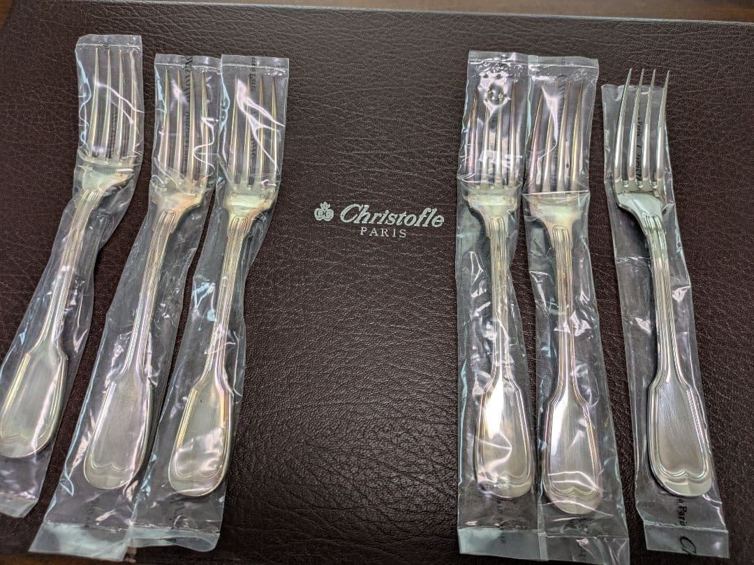 【未使用】クリストフル ＿ナイフ＆フォーク （各４本）