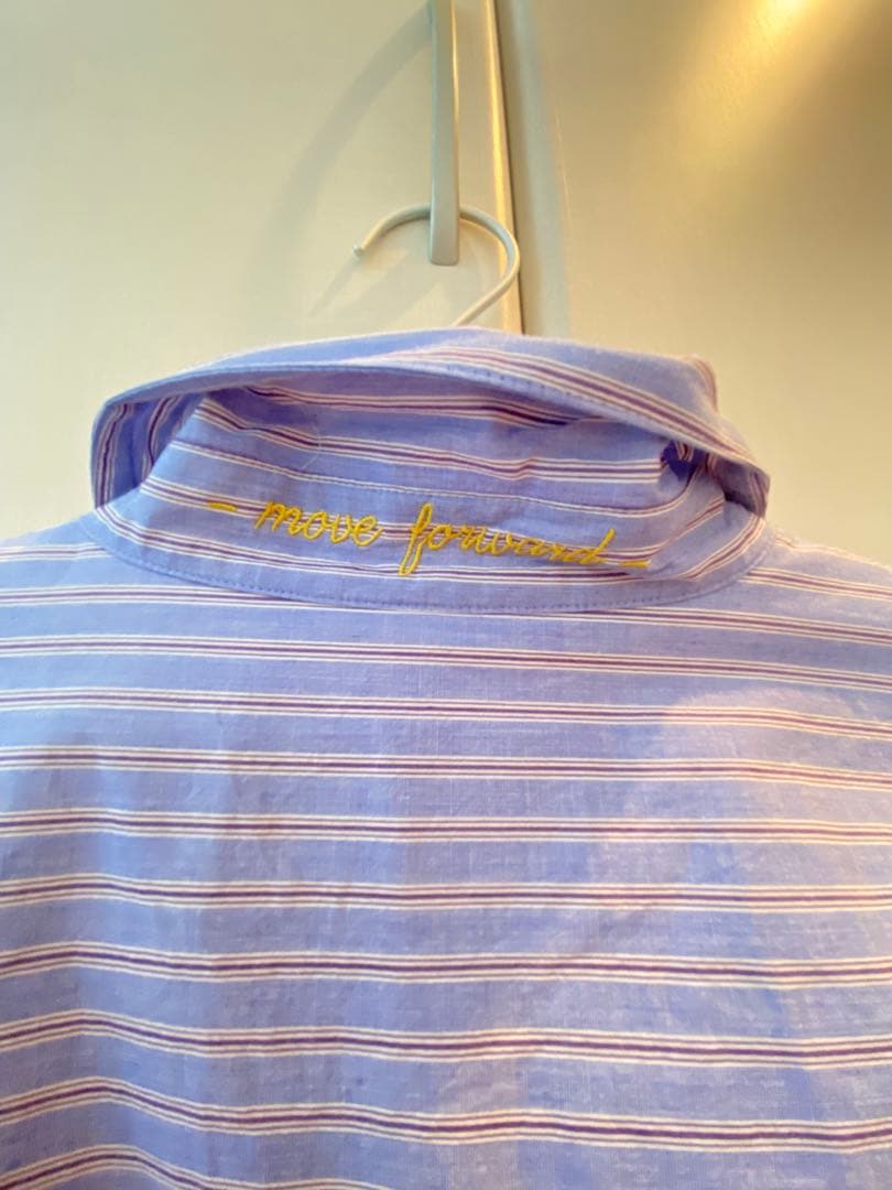 Curensology/&RCビッグシャツ/ブルーストライプ