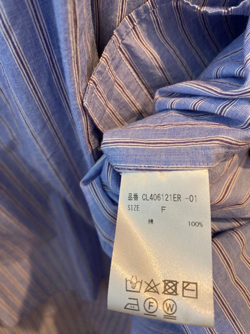 Curensology/&RCビッグシャツ/ブルーストライプ