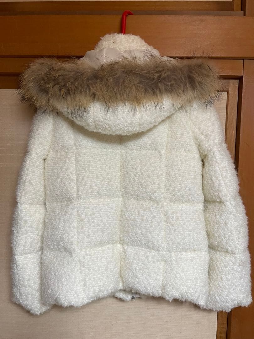 MARY QUANT アウター ファー付きダウンジャケット ホワイト 白